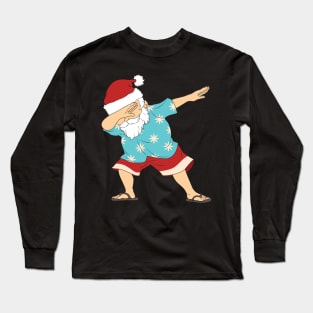 Dabbing Santa Christmas in July Long Sleeve T-Shirt